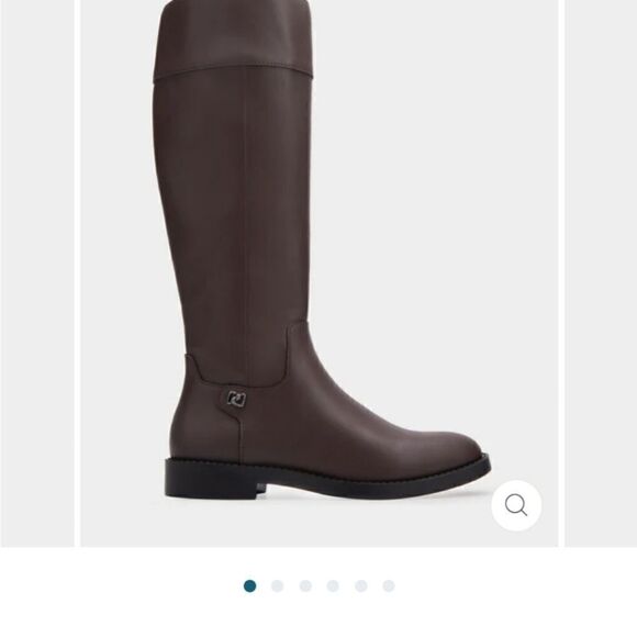 Aerosoles Taba brown faux leather tall shaft riding boot with 1" heel size 7 NWT - Picture 2 of 8